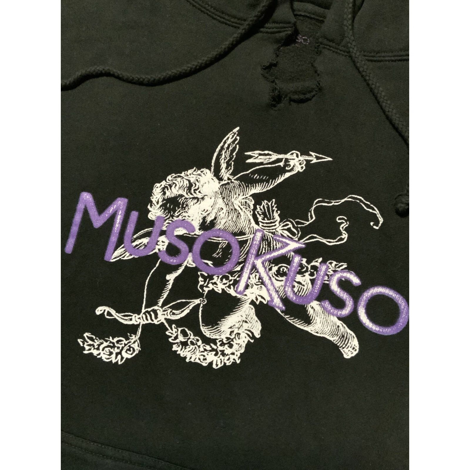 Vintage Muso Kuso Emanuel Ricci Guardian Angel Numbers Cherub Pullover Hoodie XL Men Black Sz. XL Size US XL / EU 56 / 4 - 5 Thumbnail