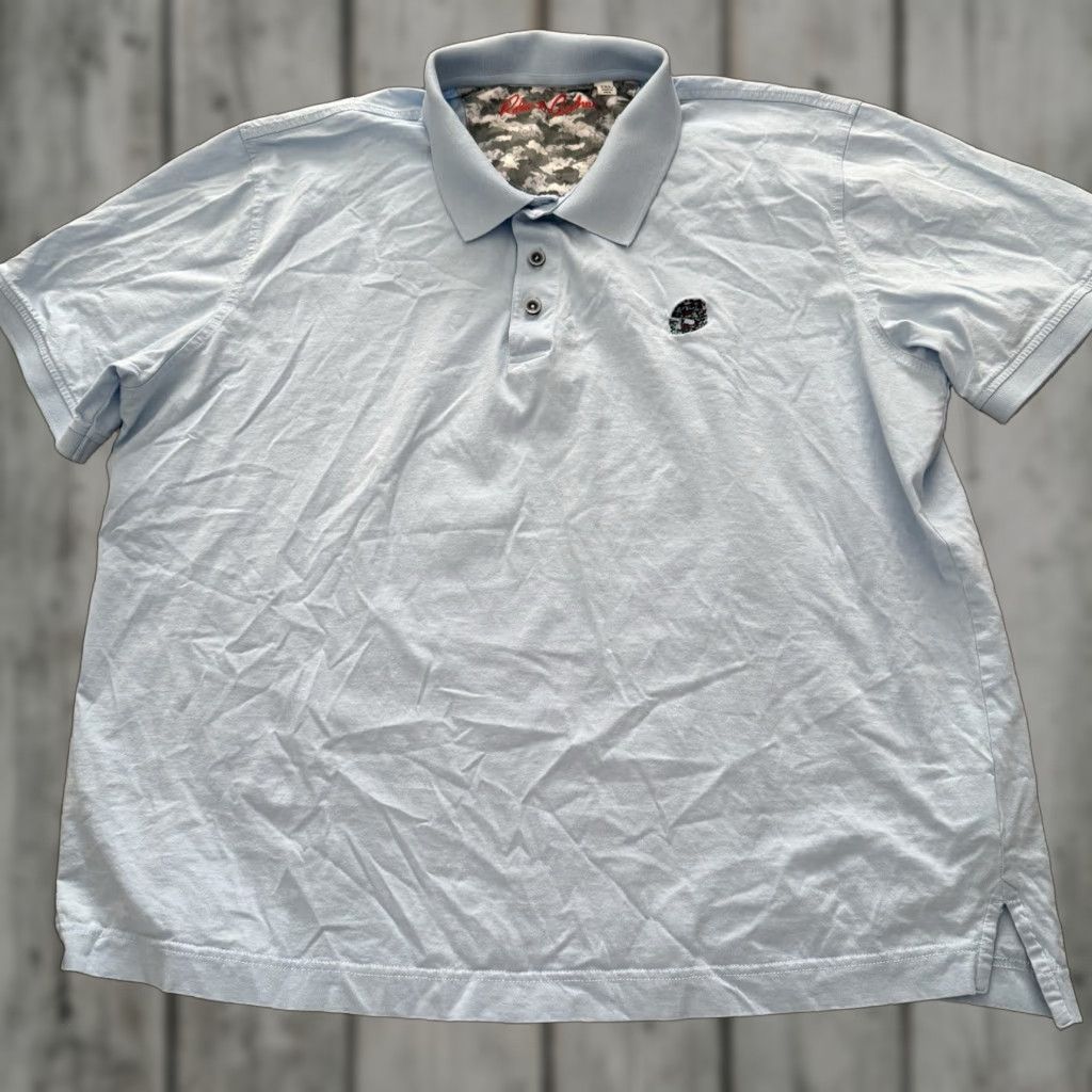 Robert Graham Robert Graham Polo Shirt Mens XXL Blue Supima Cotton Size US XXL / EU 58 / 5 - 1 Thumbnail