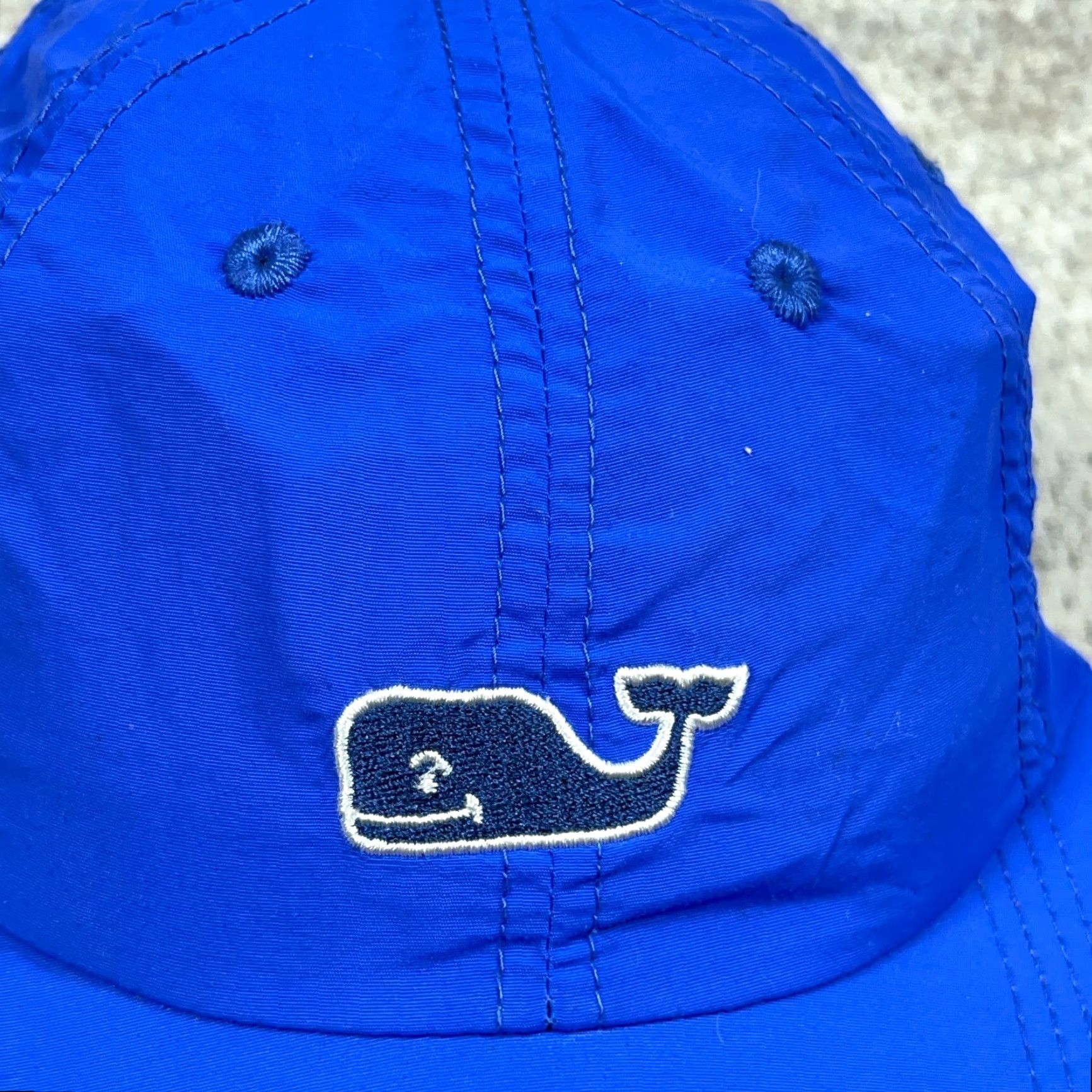 Vineyard Vines Vineyard Vines Hat Strap Back Cap Royal Blue Nylon Performance Running Preppy One Size Mens Size ONE SIZE - 3 Thumbnail