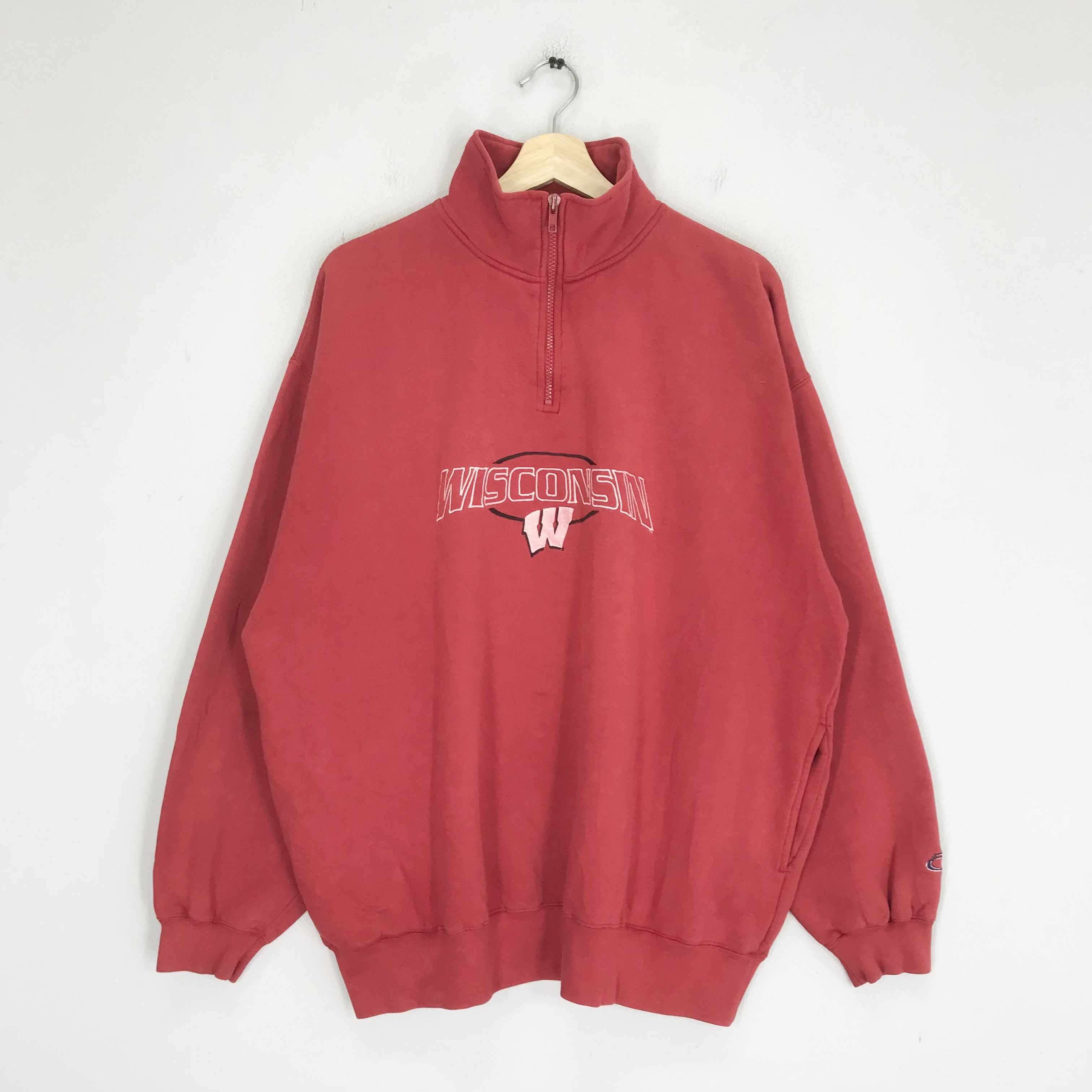 Vintage 90's Wisconsin Sweatshirt Red Xlarge - 305