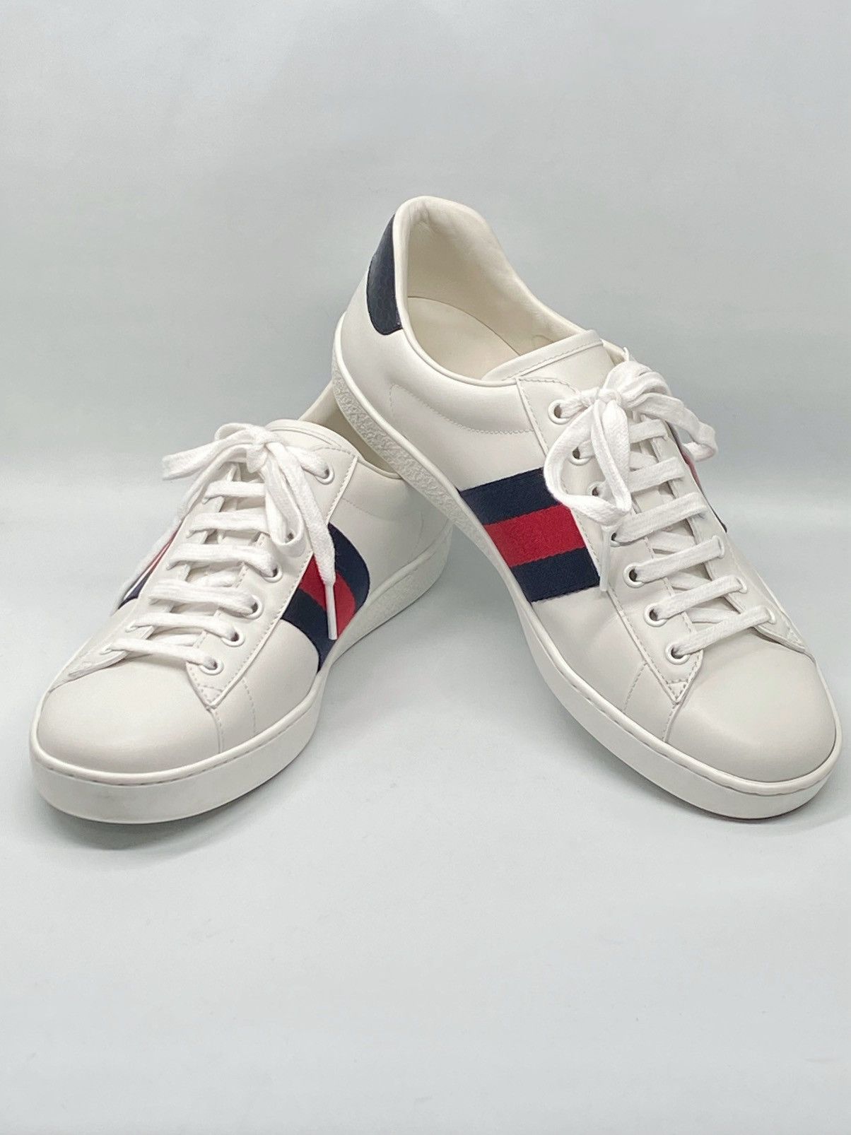 Gucci Gucci New Ace Leather Sneakers size 8.5/us size 9.5 Size US 9.5 / EU 42-43 - 4 Thumbnail