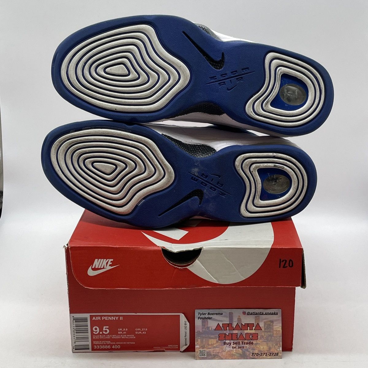 Nike Air penny 2 Atlantic blue Size US 9.5 / EU 42-43 - 7 Thumbnail