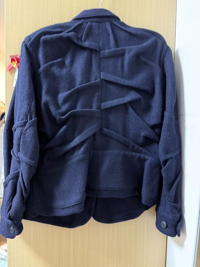 Issey Miyake issey miyake size:9 Wool navy blue coat Size US XXS / EU 40 - 2 Thumbnail