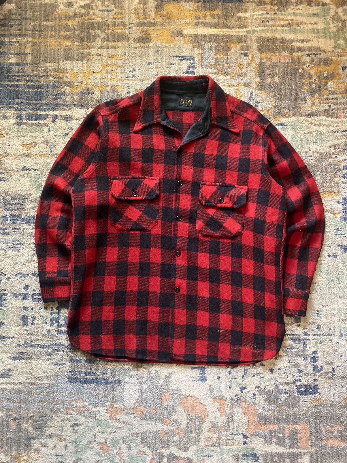 Vintage 1940’s “Eskimo” Buffalo plaid flannel | Grailed