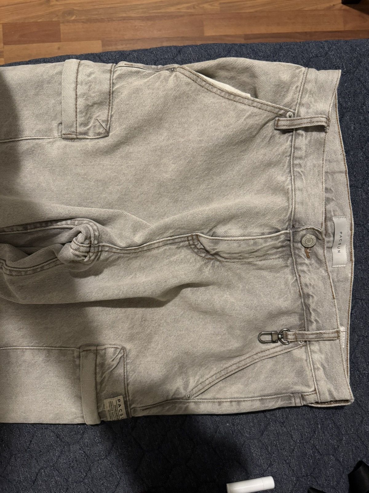 Pacsun Pacsun Gray Cargo Baggy Jeans Size US 31 - 4 Thumbnail
