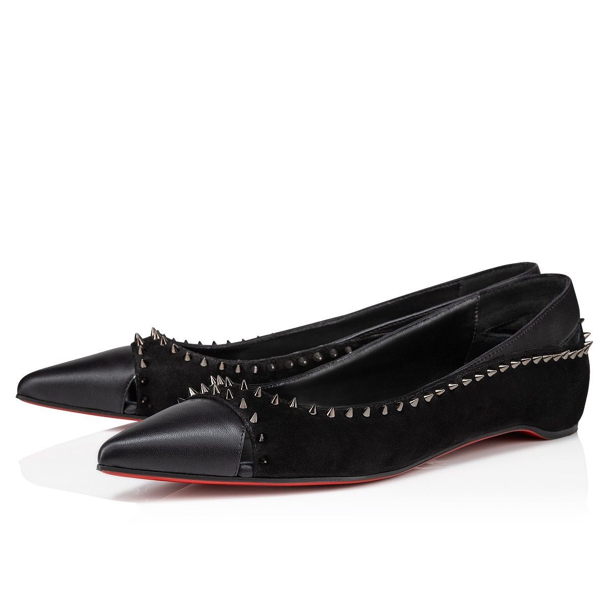 Christian Louboutin o1s1wg110125 Duvettina Spikes in Black Size US 10 / IT 40 - 1 Thumbnail