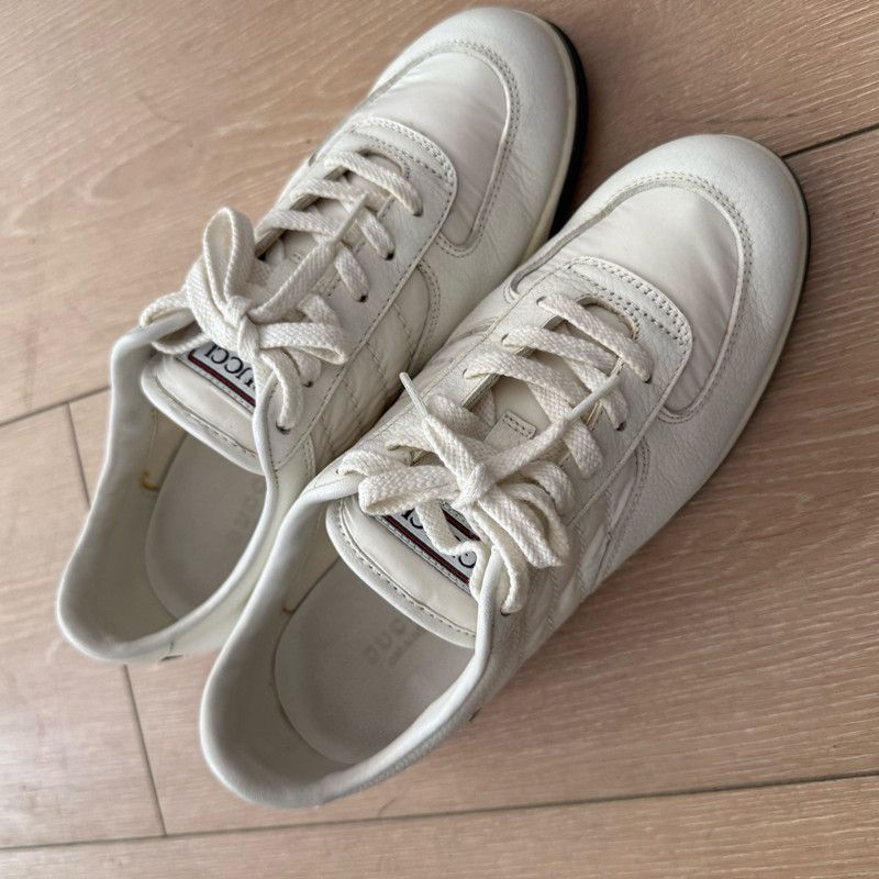 Gucci Gucci White Low-Top Lace-Up Casual Sneakers -2508 Size US 5.5 / EU 38 - 6 Thumbnail