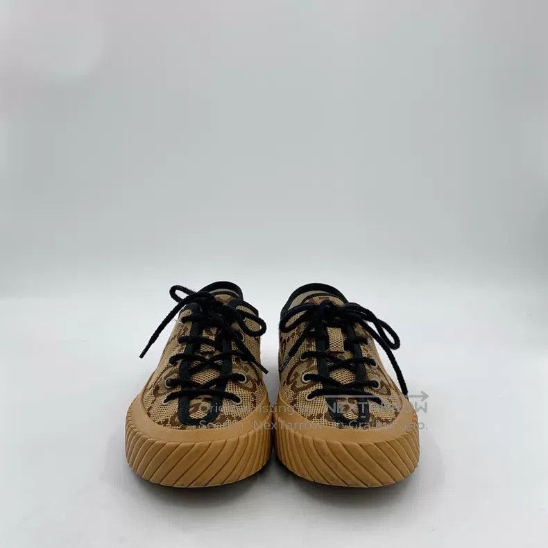 Gucci Gucci Dark brown double G jacquard lace-up casual flat boa Size US 7 / EU 40 - 3 Thumbnail