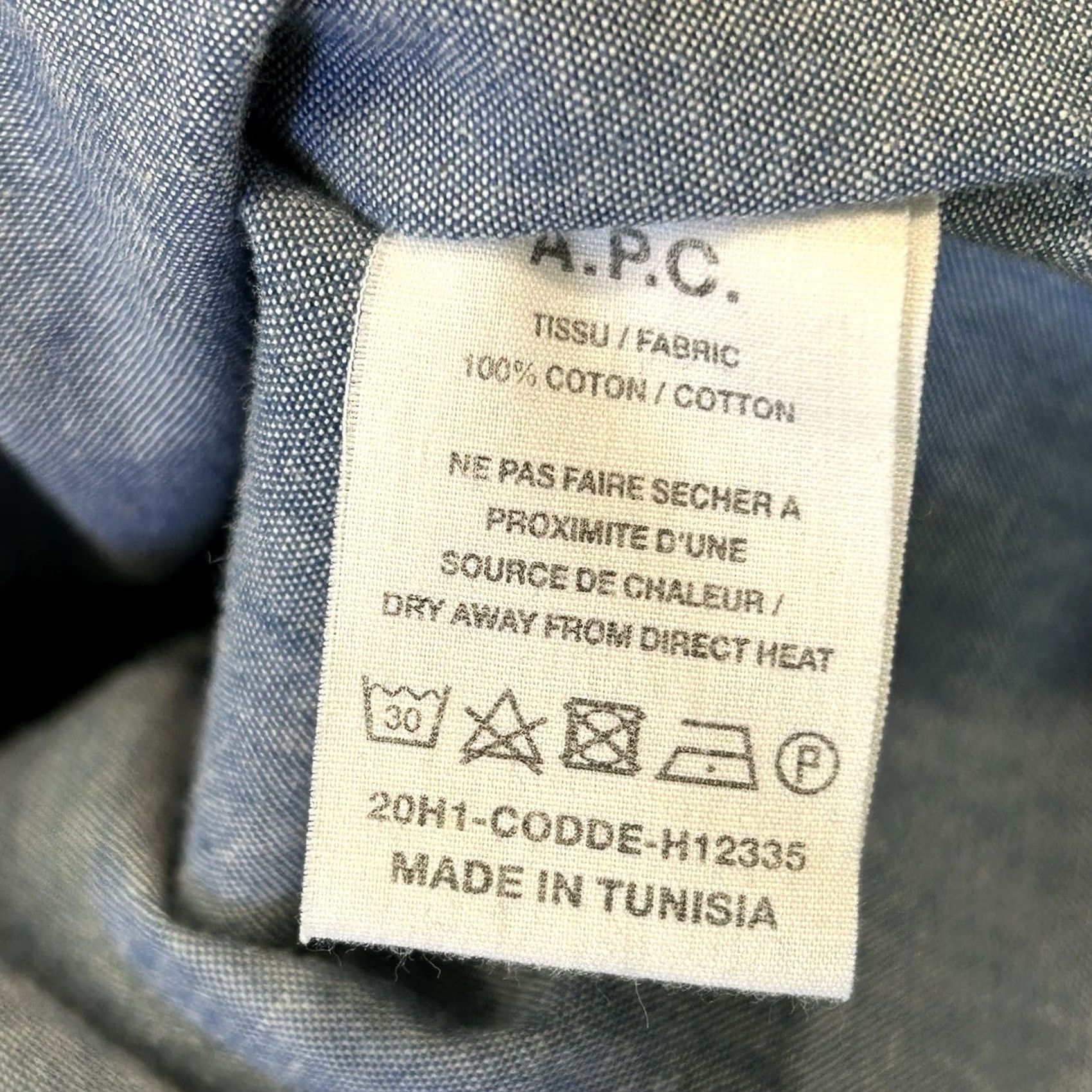 A.P.C. A.P.C. Button-Down Oxford Shirt Long Sleeve Men’s Medium Blue Solid Cotton Woven Regular Pocket Vintage: No Size US S / EU 44-46 / 1 - 6 Thumbnail