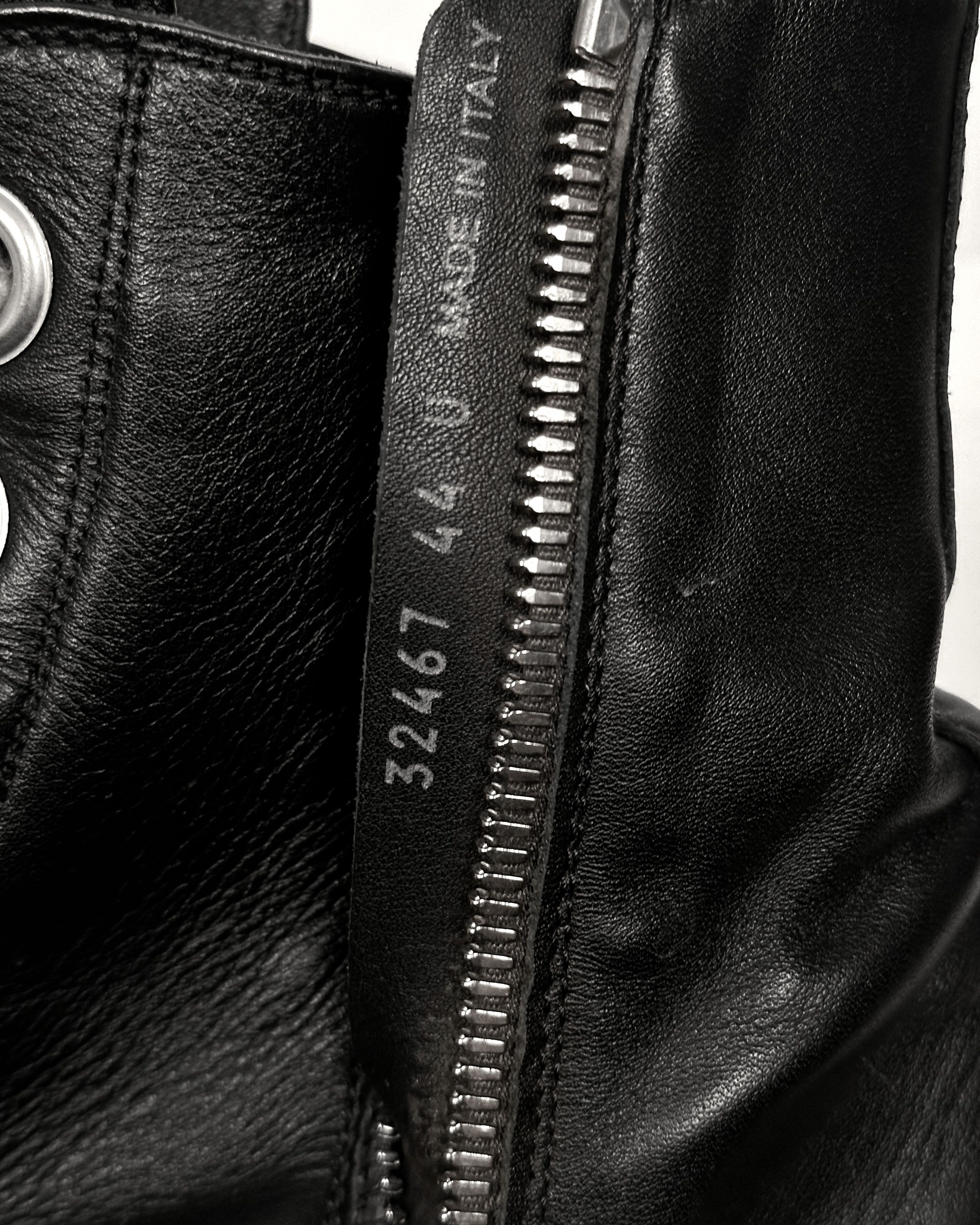 Rick Owens Rick Owens Leather Black Jumbo Lace Ramones Size US 11.5 / EU 44-45 - 8 Thumbnail