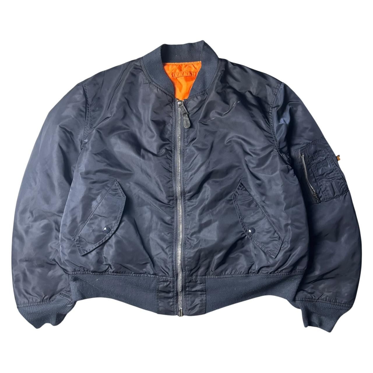 Alpha Industries Reversible 90s MA-1 Bomber jkt US army navy