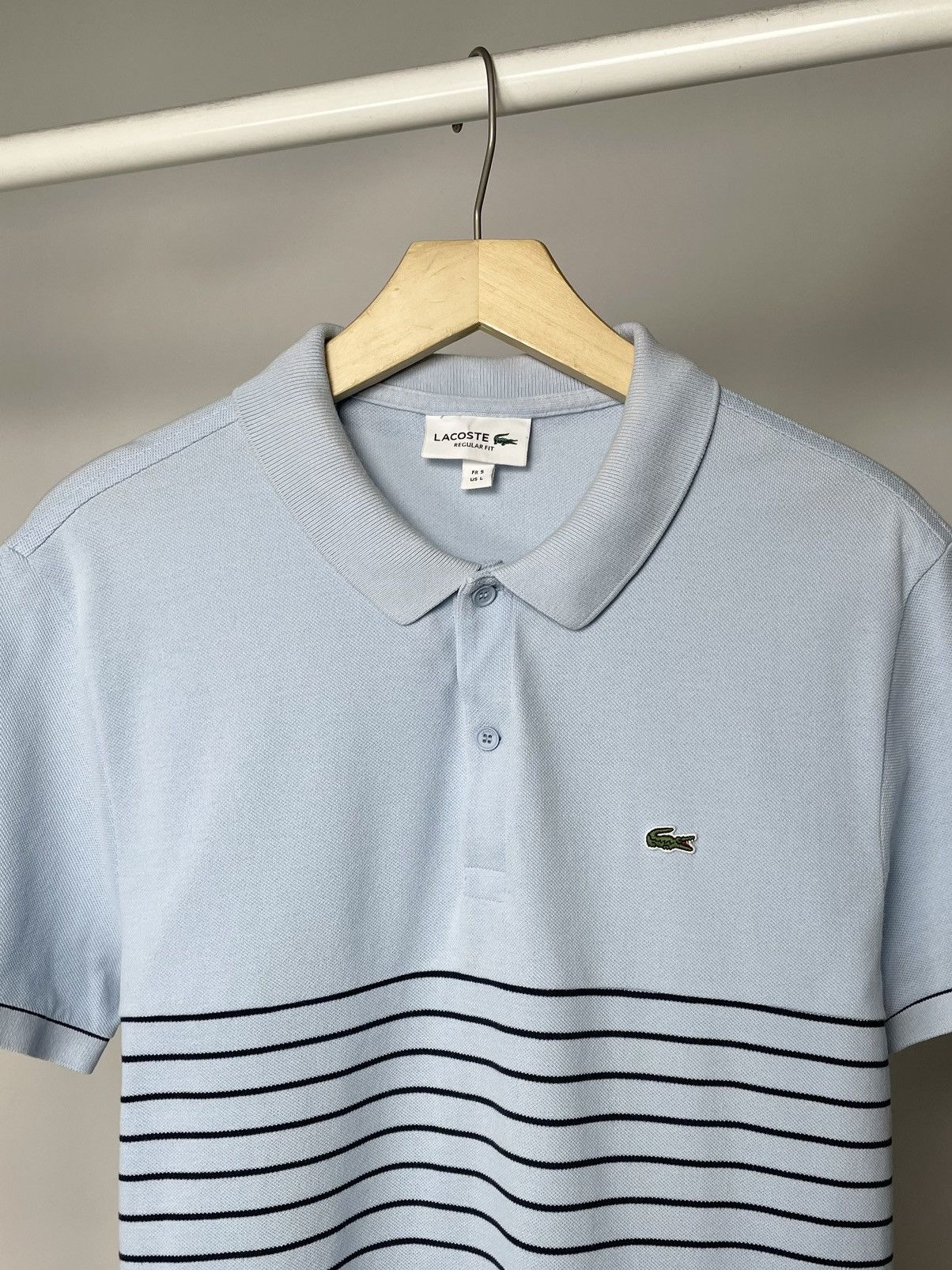 Lacoste Lacoste Vintage Size L 🦋 Striped Blue Golf Polo Tee t shirt Size US L / EU 52-54 / 3 - 4 Thumbnail