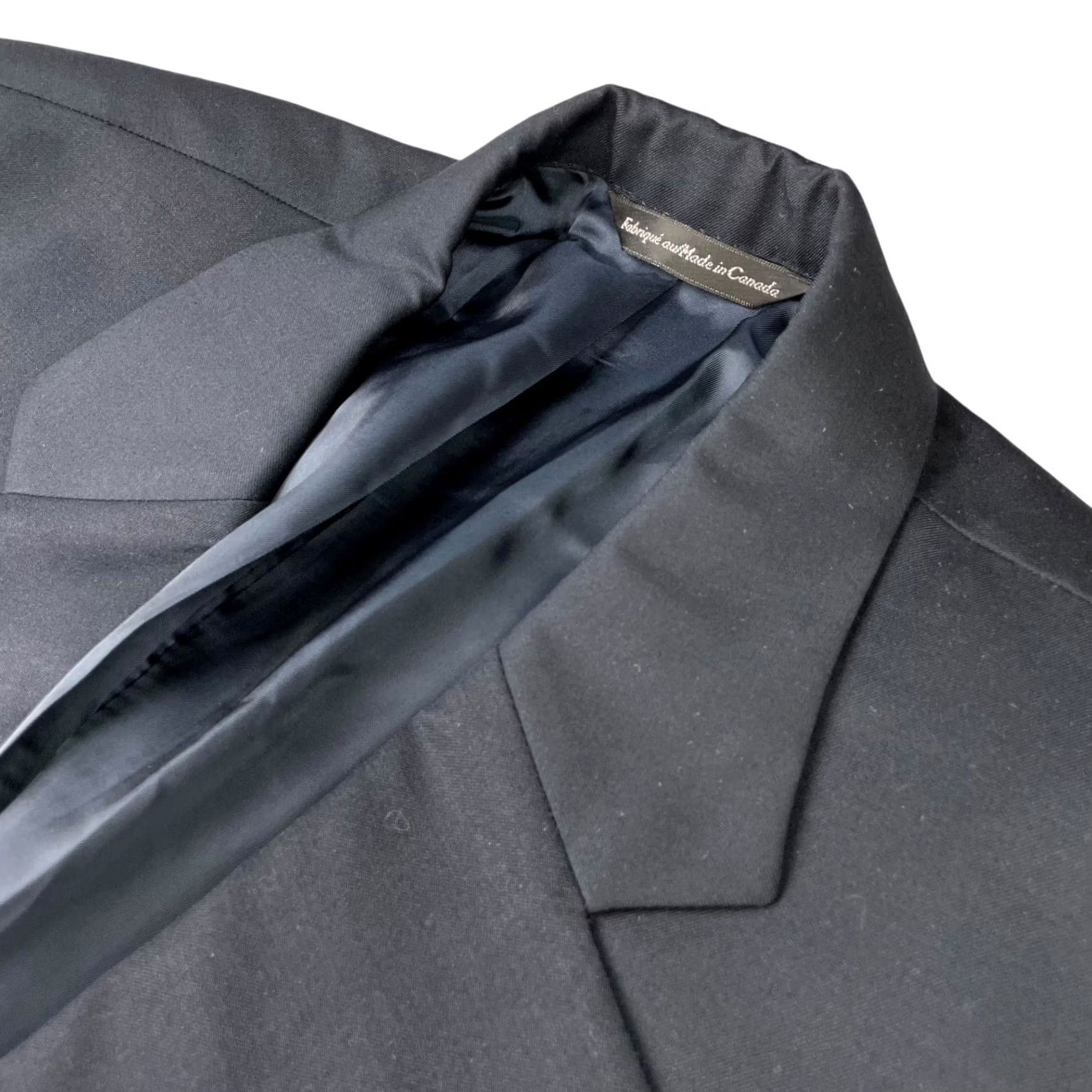 Vintage Samuelsohn Men's King Blazer Jacket 100% Wool Navy Blue 2-Button 43R Size 46R - 2 Thumbnail
