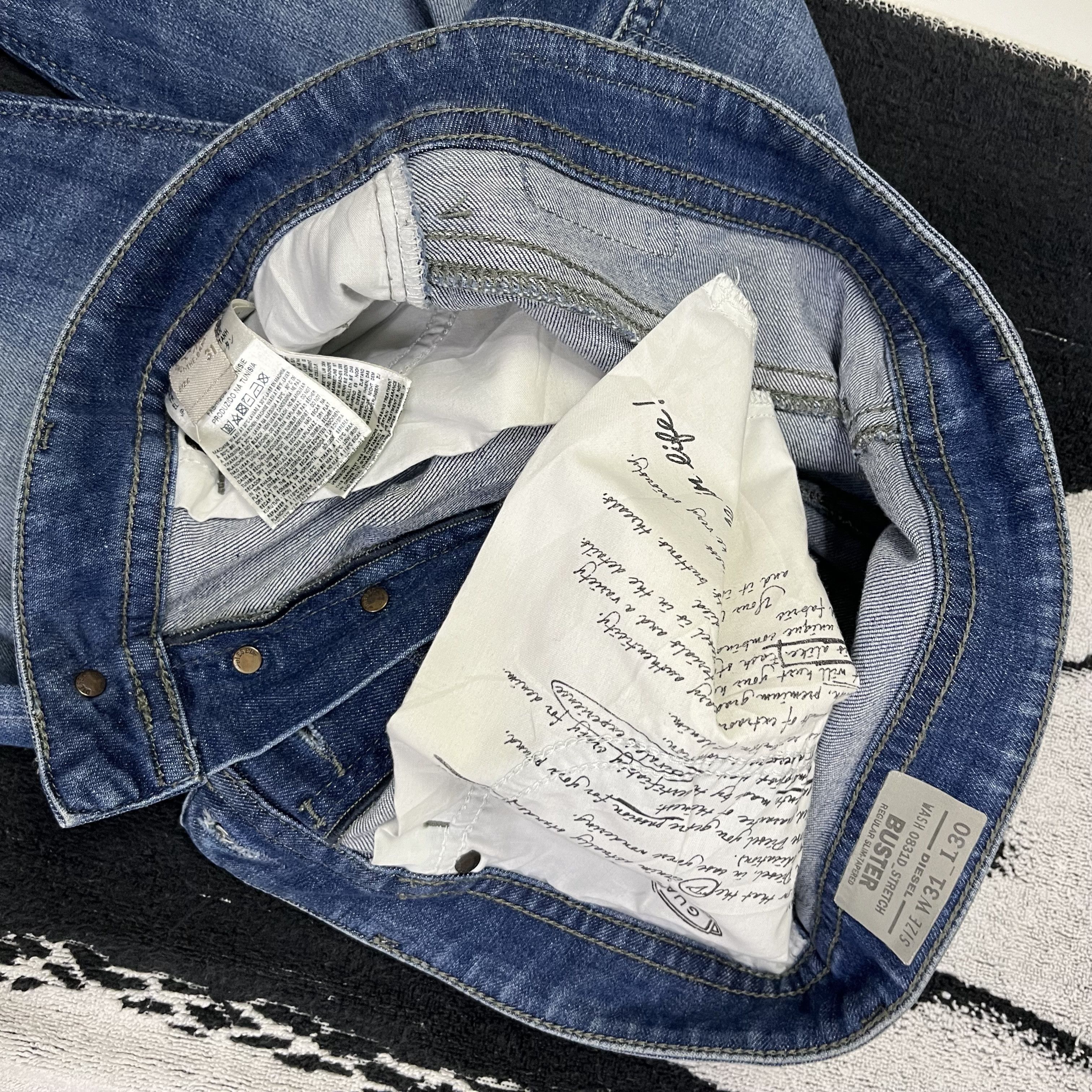 Diesel × Hysteric Glamour × Le Grande Bleu (L.G.B.) Vintage Diesel industry long pants Size US 33 - 6 Thumbnail