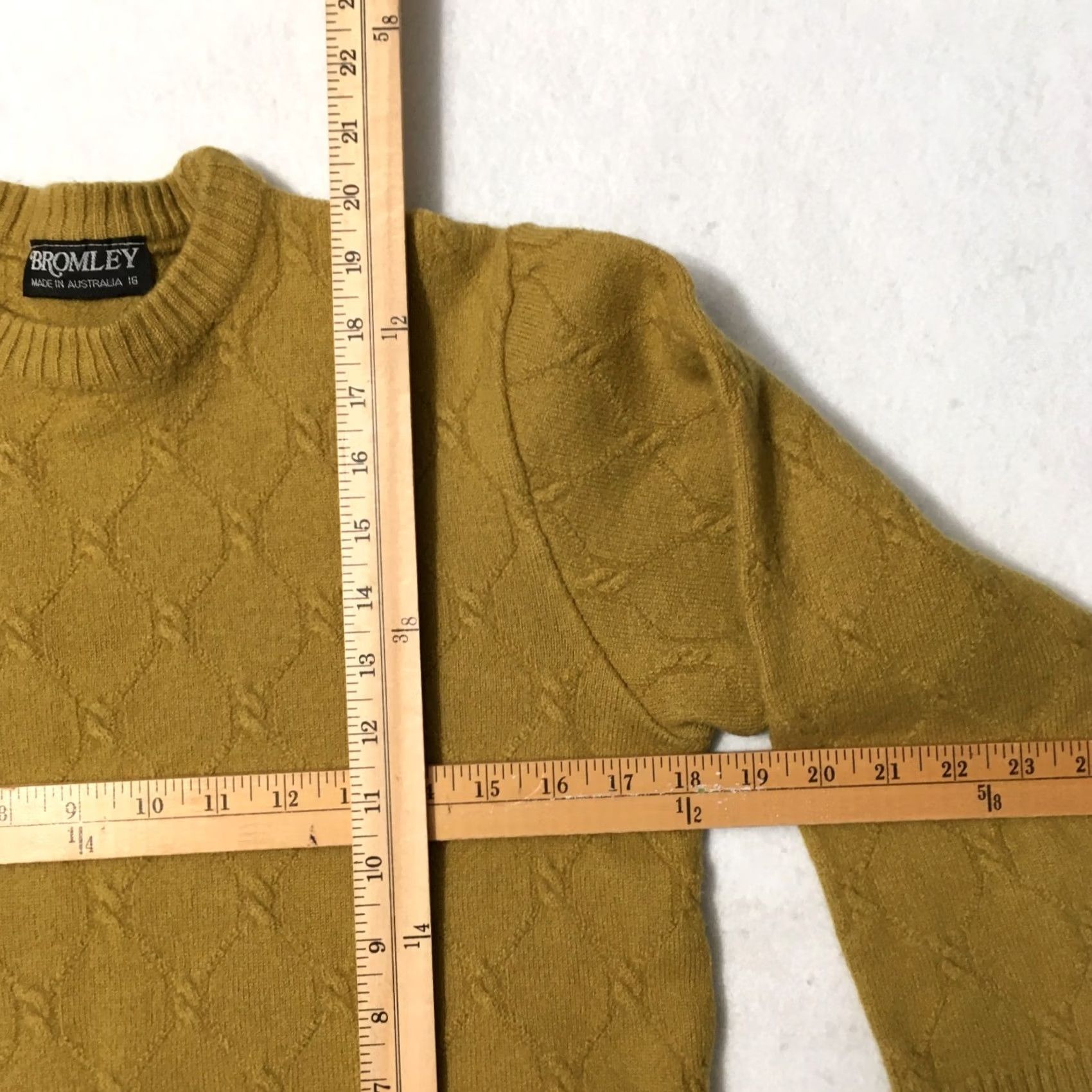 Vintage VINTAGE BROMLEY Merino Wool Sweater Womens 16 Crew SOFT Australian SEE MEASUREMENTS Size XXL / US 16-18 / IT 52-54 - 4 Thumbnail