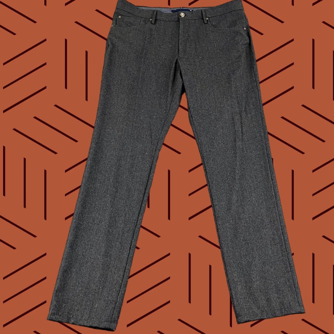 Incotex INCOTEX Pants Mens 38x33 Regular Straight Charcoal Gray Wool Dress Trousers Size US 38 / EU 54 - 1 Thumbnail
