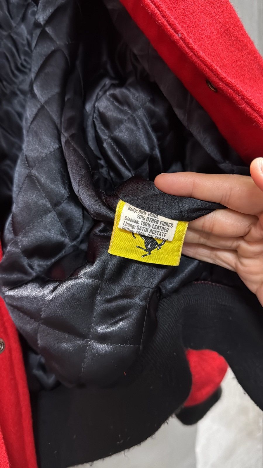 Ferrari vintage 90s scuderia ferrari wool leather varsity jacket Size US XL / EU 56 / 4 - 6 Thumbnail