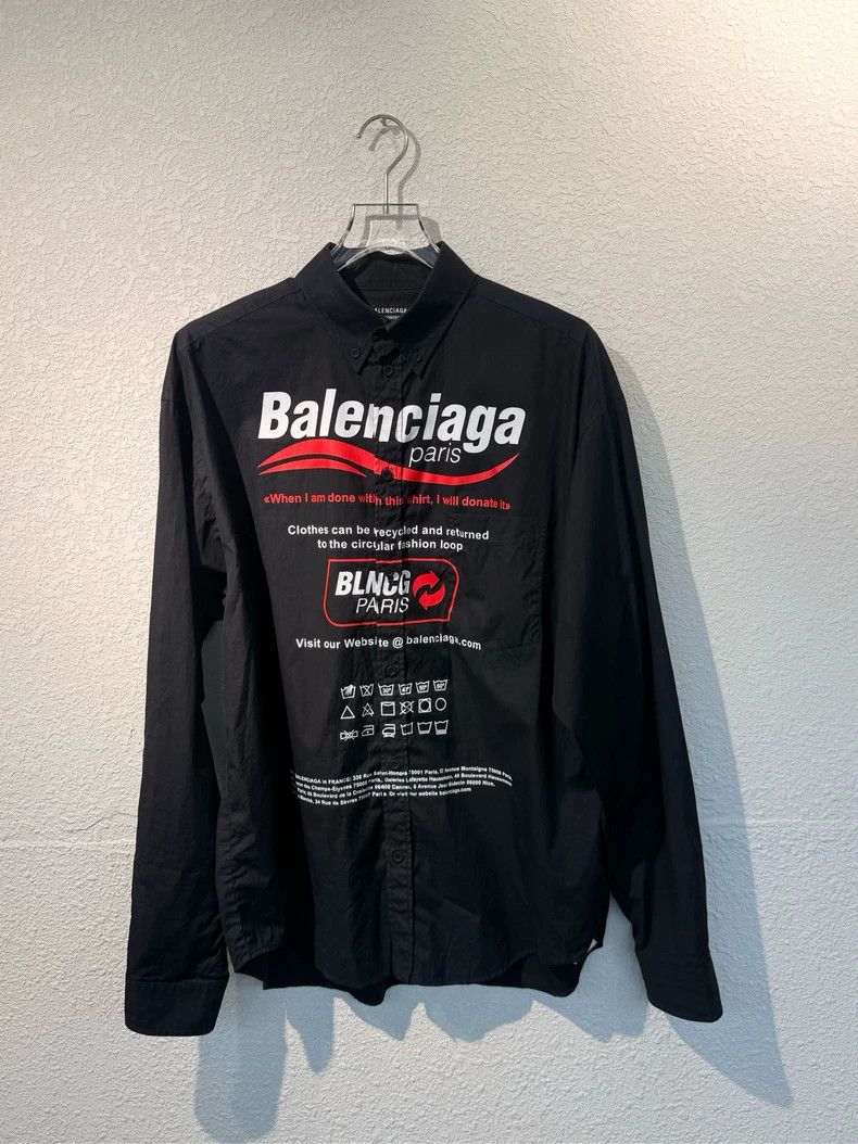 Balenciaga Balenciaga Sea wave environmental protection shirt Size US XS / EU 42 / 0 - 1 Thumbnail