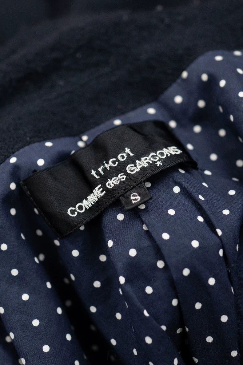 Comme des Garcons Comme des Garcons Navy blue felted wool lapel single-breas Size S / US 4 / IT 40 - 8 Thumbnail