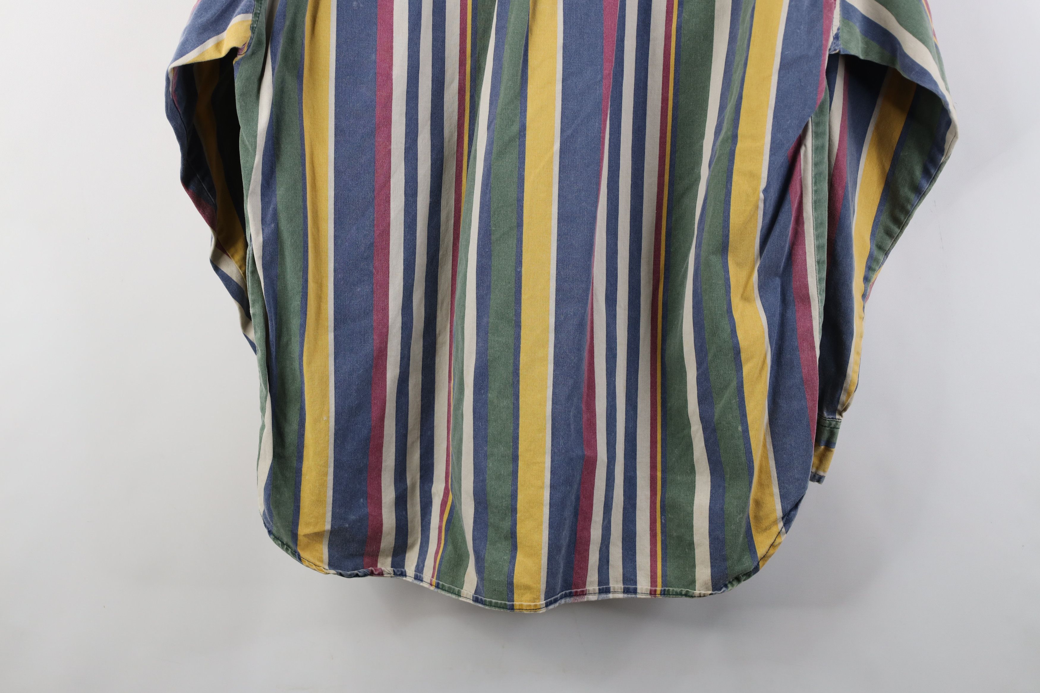 Vintage Vintage 90s Streetwear Rainbow Striped Button Down Shirt Size US M / EU 48-50 / 2 - 13 Thumbnail