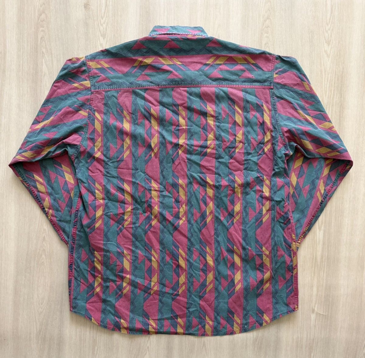 Vintage Vintage Wrangler Aztec Print Cowboy Cut Brushpopper XL Size US XL / EU 56 / 4 - 4 Thumbnail