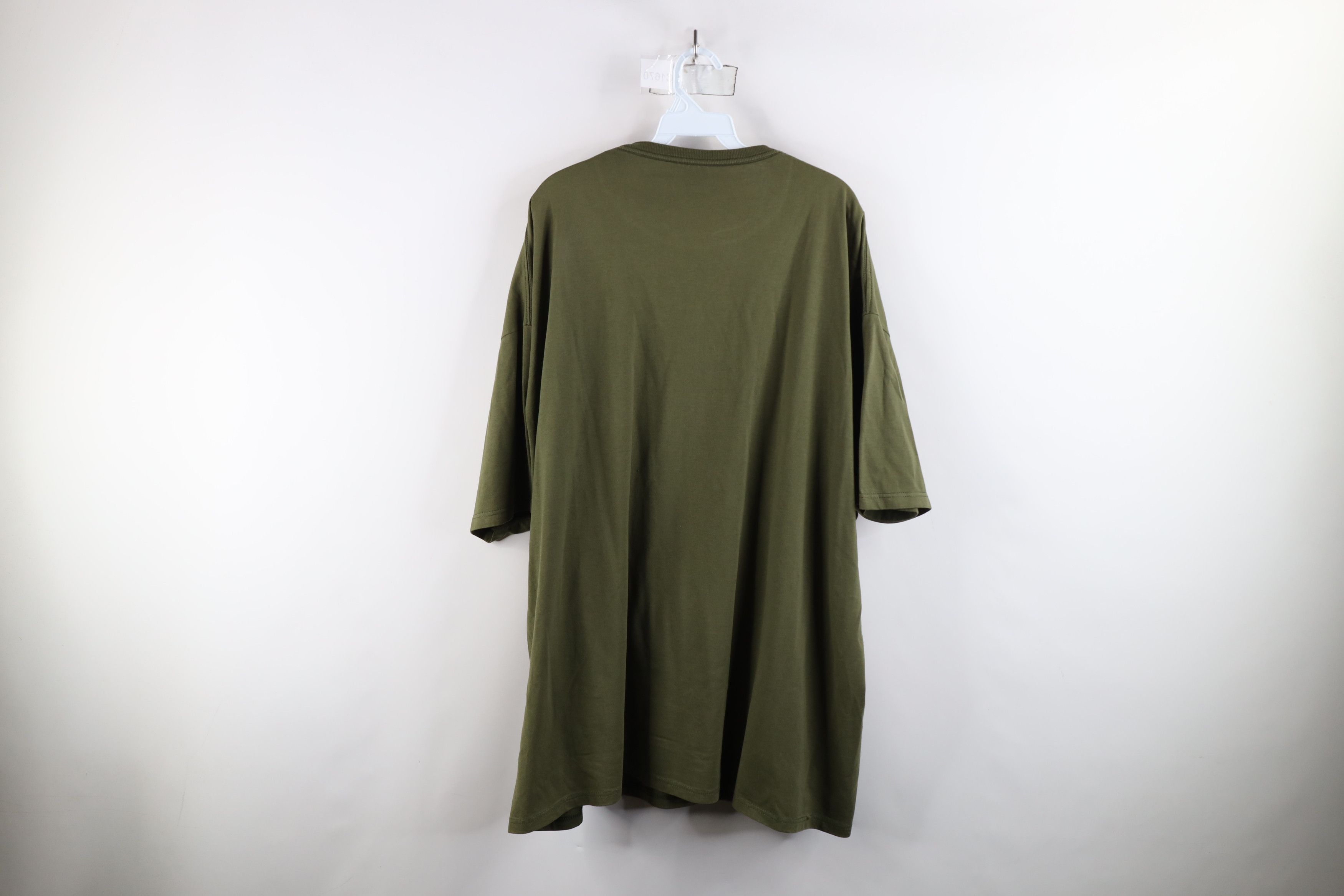 Vintage Vintage 90s Streetwear Short Sleeve T-Shirt Olive Green USA Size XXL / US 16-18 / IT 52-54 - 11 Thumbnail
