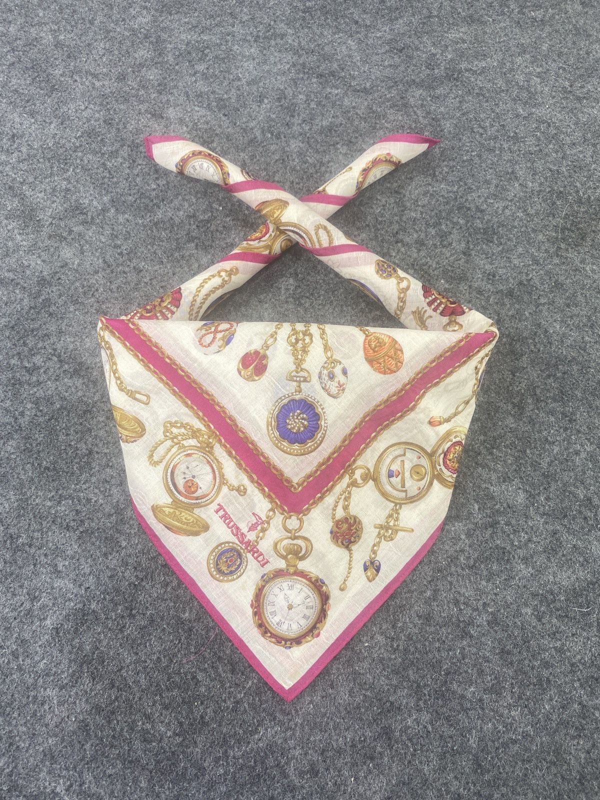 Trussardi × Vintage Trussardi Handkerchief / Bandana / Neckerchief-B074 Size ONE SIZE - 2 Thumbnail