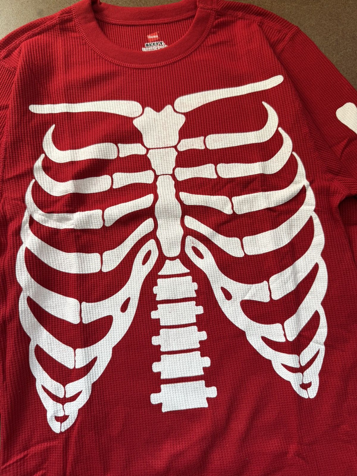 Hanes × Supreme Supreme x Hanes Bone Skeleton Thermal Red Large Size US L / EU 52-54 / 3 - 4 Thumbnail