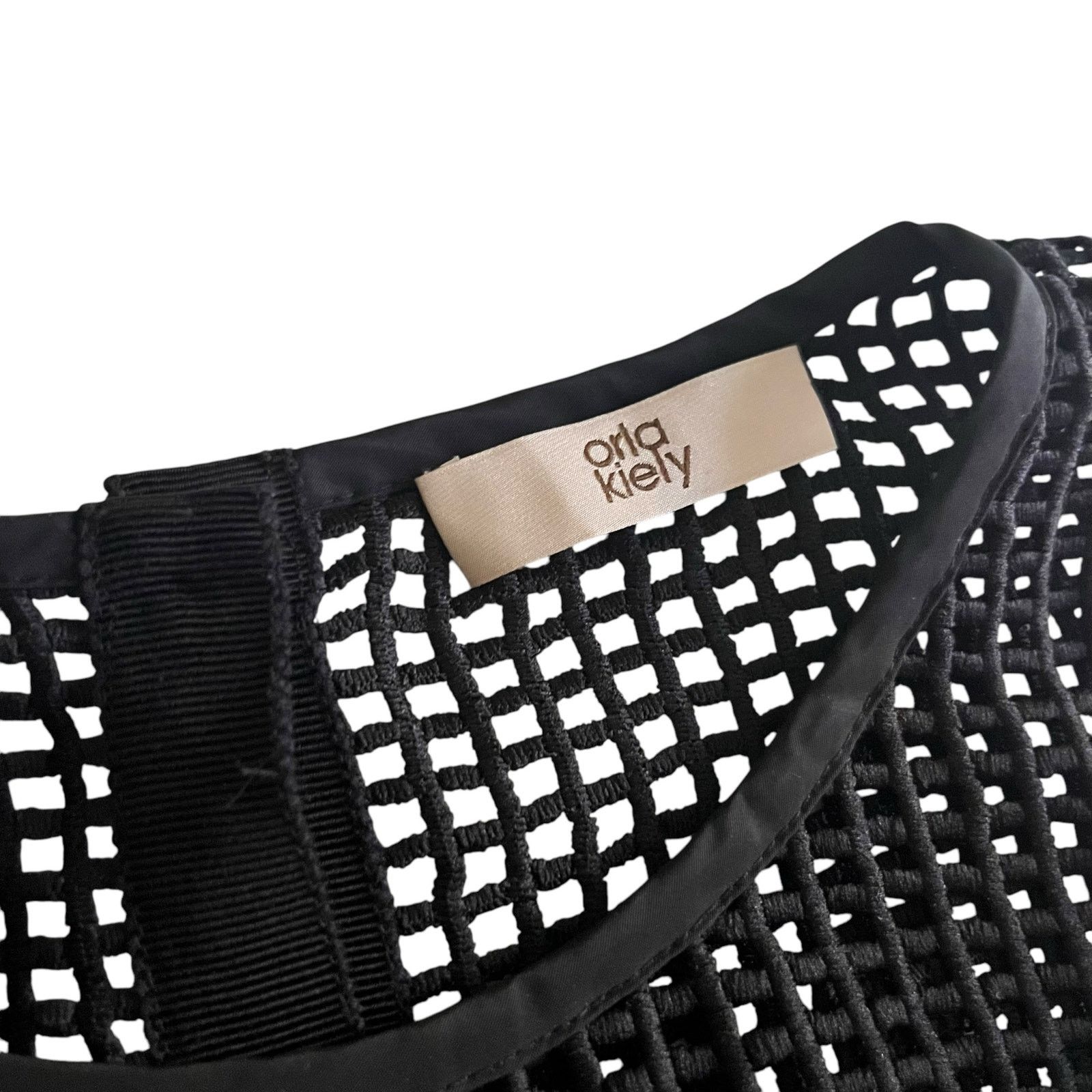 Orla Kiely Orla Kiely Black Grid Mesh Sleeveless Knee Length Dress Size M / US 6-8 / IT 42-44 - 9 Thumbnail