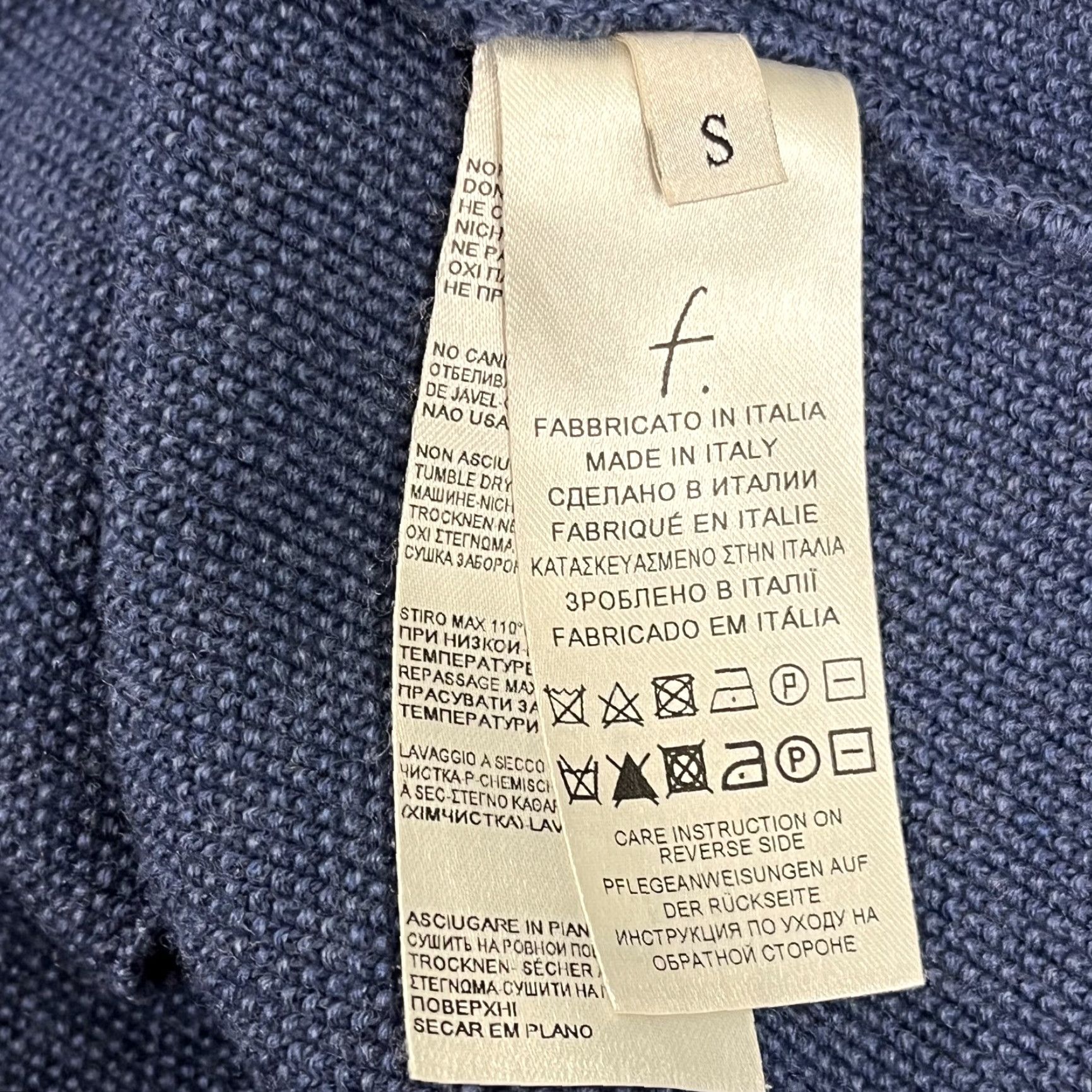 Vintage Falconeri Women's Cardigan Sweater Blazer Small Blue Wool Knitted Notched Italy Casual Winter Size S / US 4 / IT 40 - 3 Thumbnail