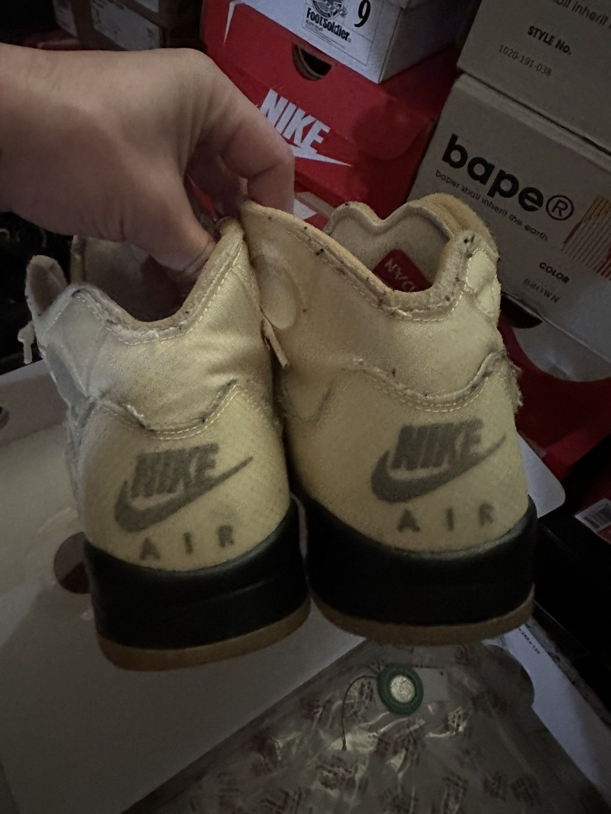 Jordan Brand × Off-White Off white Jordan 5 sail 8.5 Size US 8.5 / EU 41-42 - 8 Thumbnail