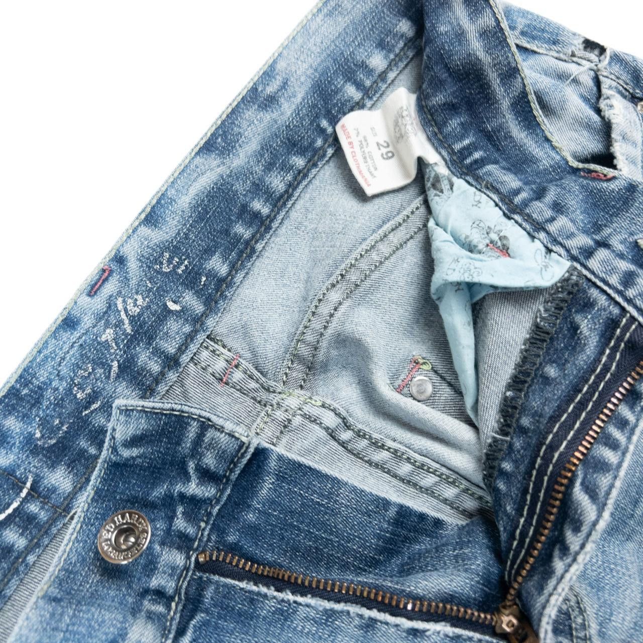 Ed Hardy Vintage Ed Hardy Ripped Embroidered Denim Jeans Size W30 Size 30" / US 8 / IT 44 - 8 Thumbnail