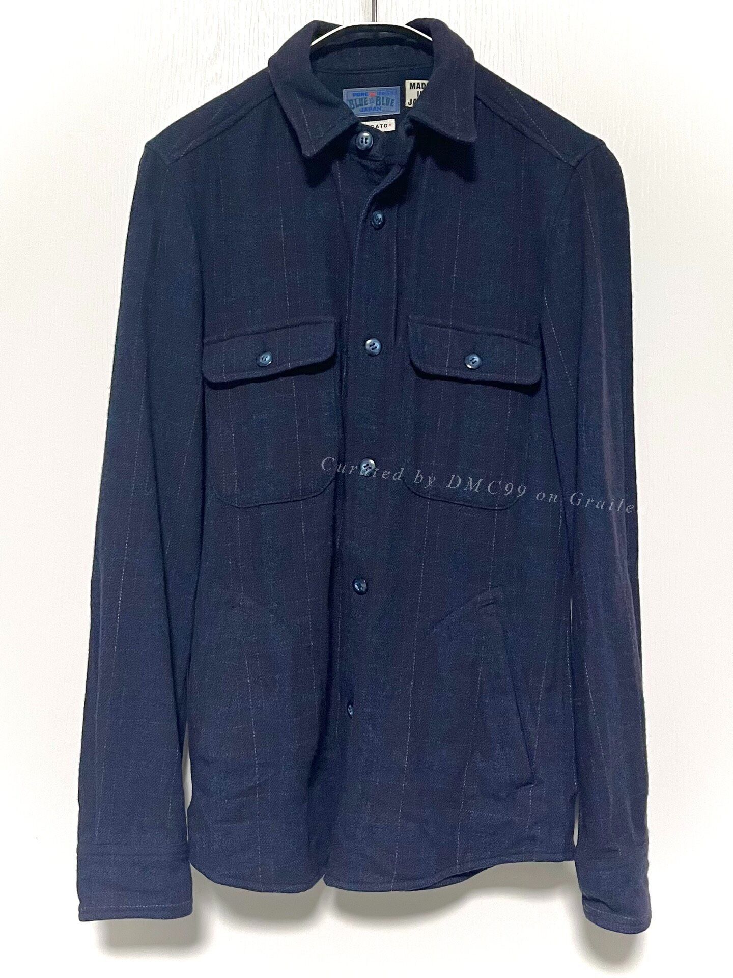 Blue Blue Japan Indigo Tweed Work Shirt Made Japan Size US S / EU 44-46 / 1 - 1 Thumbnail
