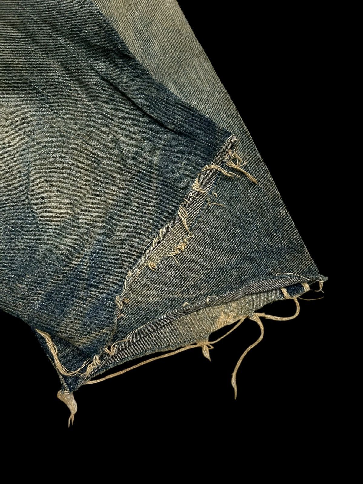 Japanese Brand × Kapital × Vintage Vintage Lee Cowboy Selvedge Distressed Short Denim Jeans Size US 32 / EU 48 - 15 Thumbnail