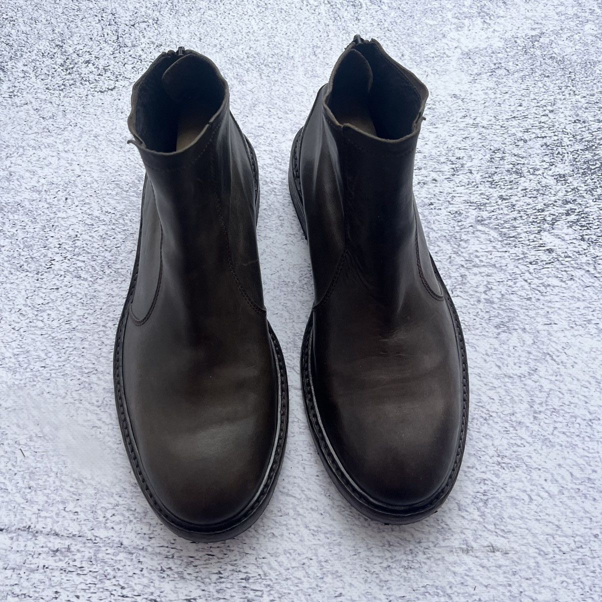 Designer × MoMA Moma design leather zip ankle mens boots Size US 8 / EU 41 - 4 Thumbnail