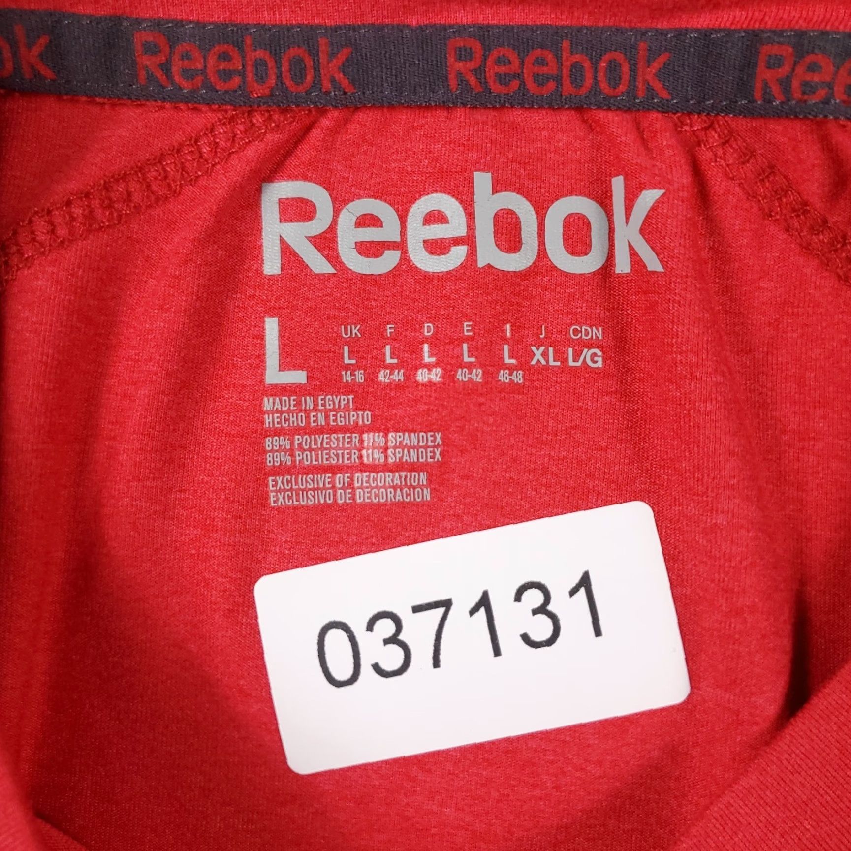 Reebok Reebok T Shirt Mens Large Red Active Pullover Short Sleeve Fall Summer Winter All Seasons Sports Gym Workout Casual Men Size US L / EU 52-54 / 3 - 7 Thumbnail