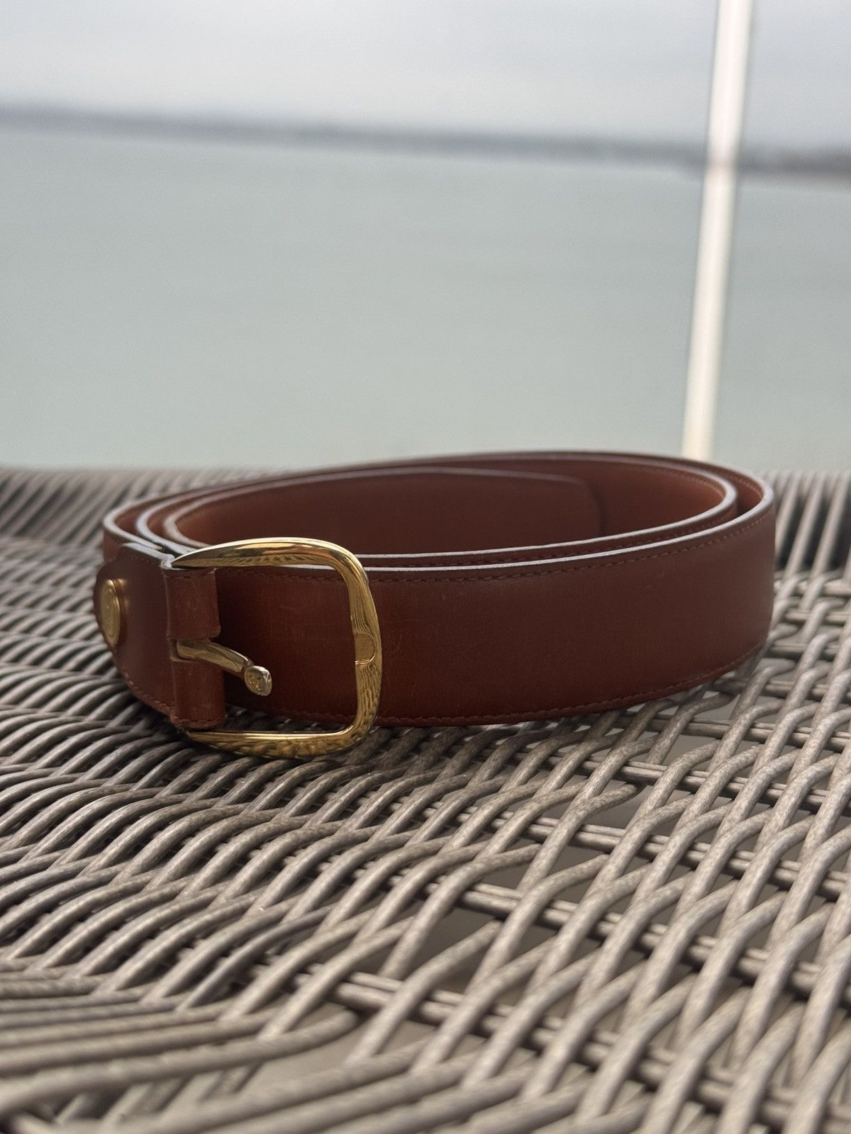 Christian Dior Monsieur Christian Dior Monsieur solid brass belt brown Size 36 - 3 Thumbnail
