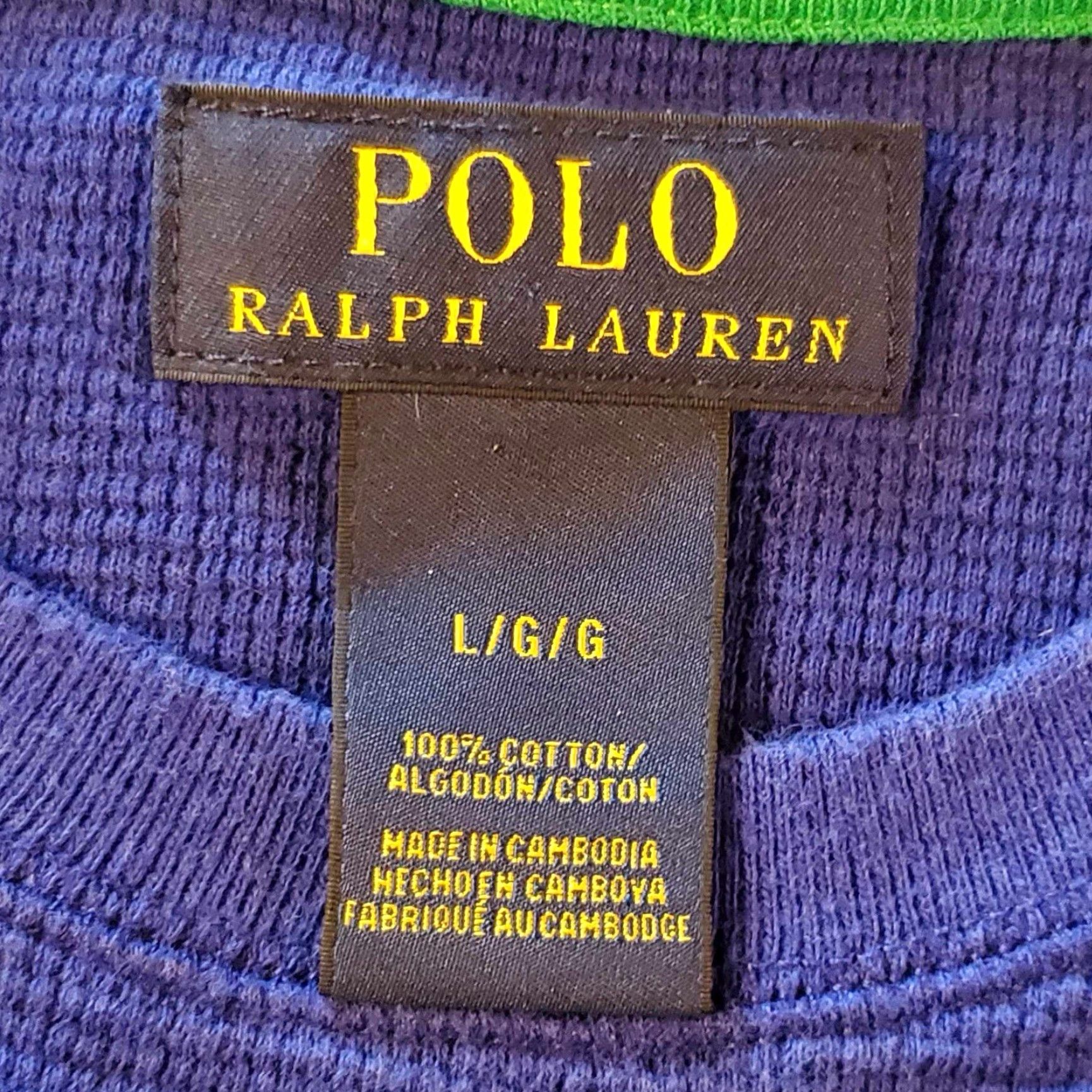 Polo Ralph Lauren Polo Ralph Lauren Shirt Mens L Short Sleeve Blue Size US L / EU 52-54 / 3 - 3 Thumbnail