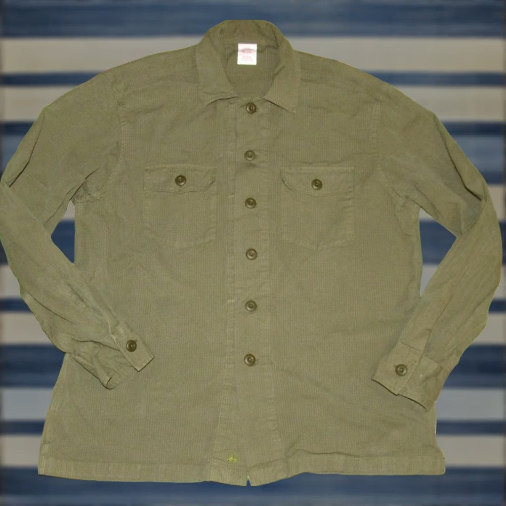 Brooks Brothers BROOKS BROTHERS Green Military Shirt Jacket Large Size US L / EU 52-54 / 3 - 1 Thumbnail