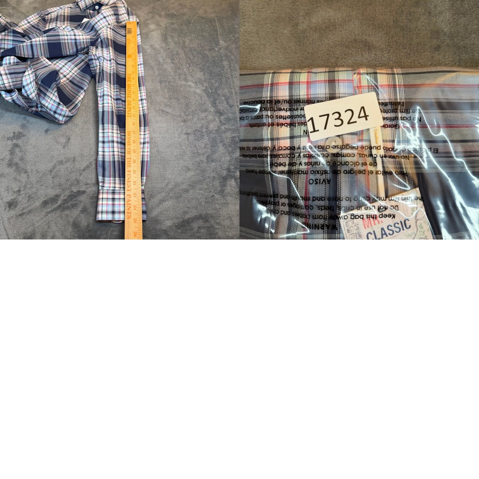 Hart Schaffner Marx Hart Schaffner Marx Mens Small Navy Plaid Button-Up Shirt NEW Size US S / EU 44-46 / 1 - 8 Thumbnail