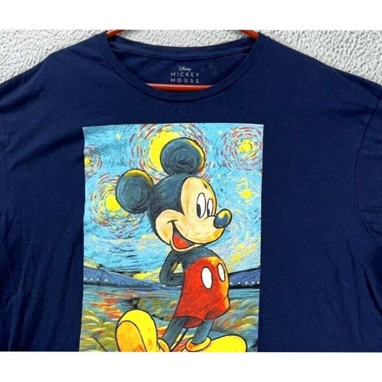 Disney Disney Mickey Mouse T-Shirt Unisex Adult 2XL Navy Crew Neck Short Sleeve Tee Size US XXL / EU 58 / 5 - 2 Thumbnail