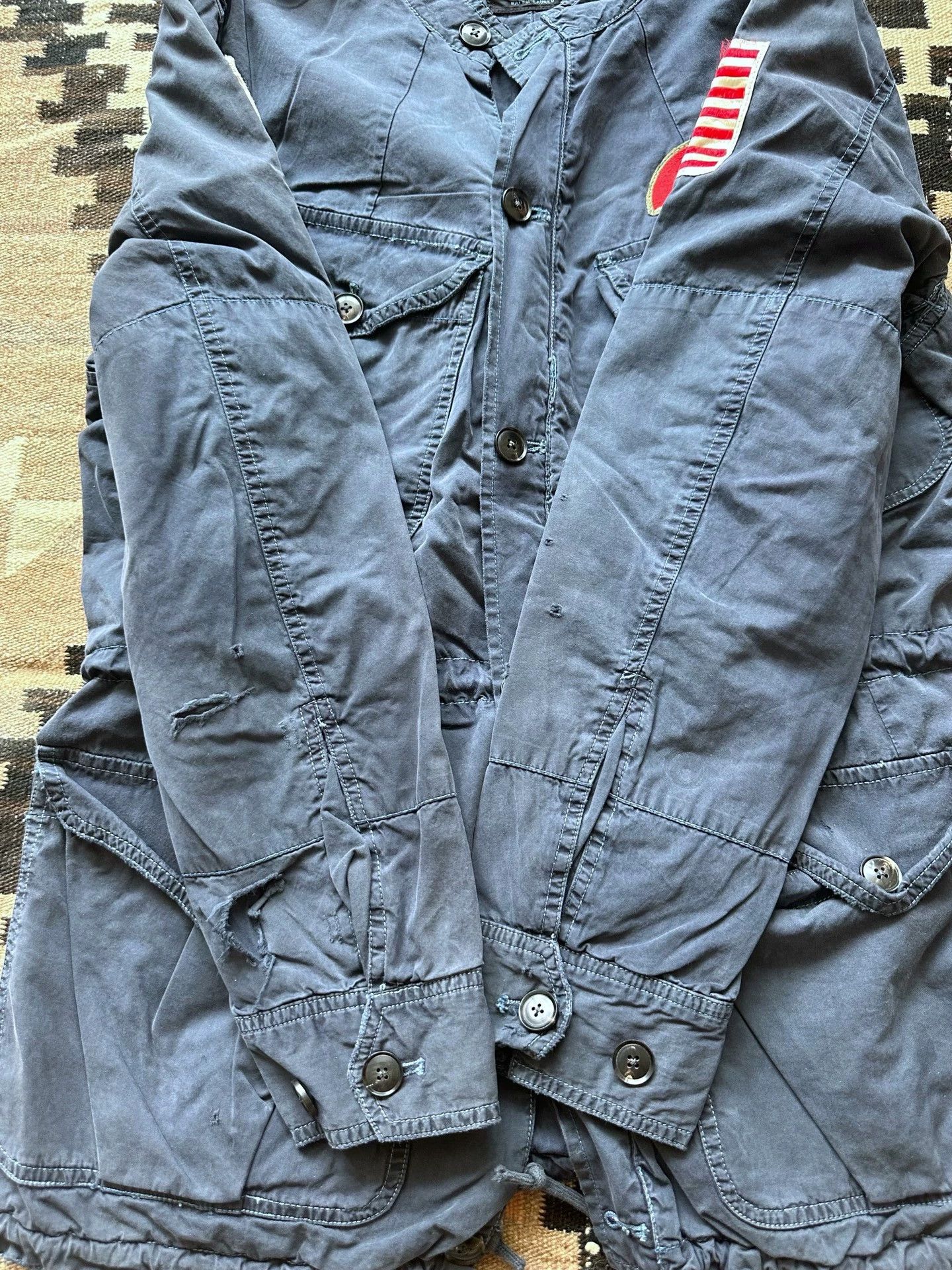 RRL Ralph Lauren RRL Military Distressed Hand-Painted Patchwork Jacket M Size US M / EU 48-50 / 2 - 3 Thumbnail