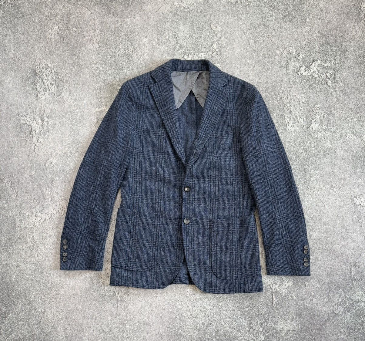 Designer × Hackett Hackett 38R MYF checkered knitwear blazer jacket button Size 38R - 5 Thumbnail
