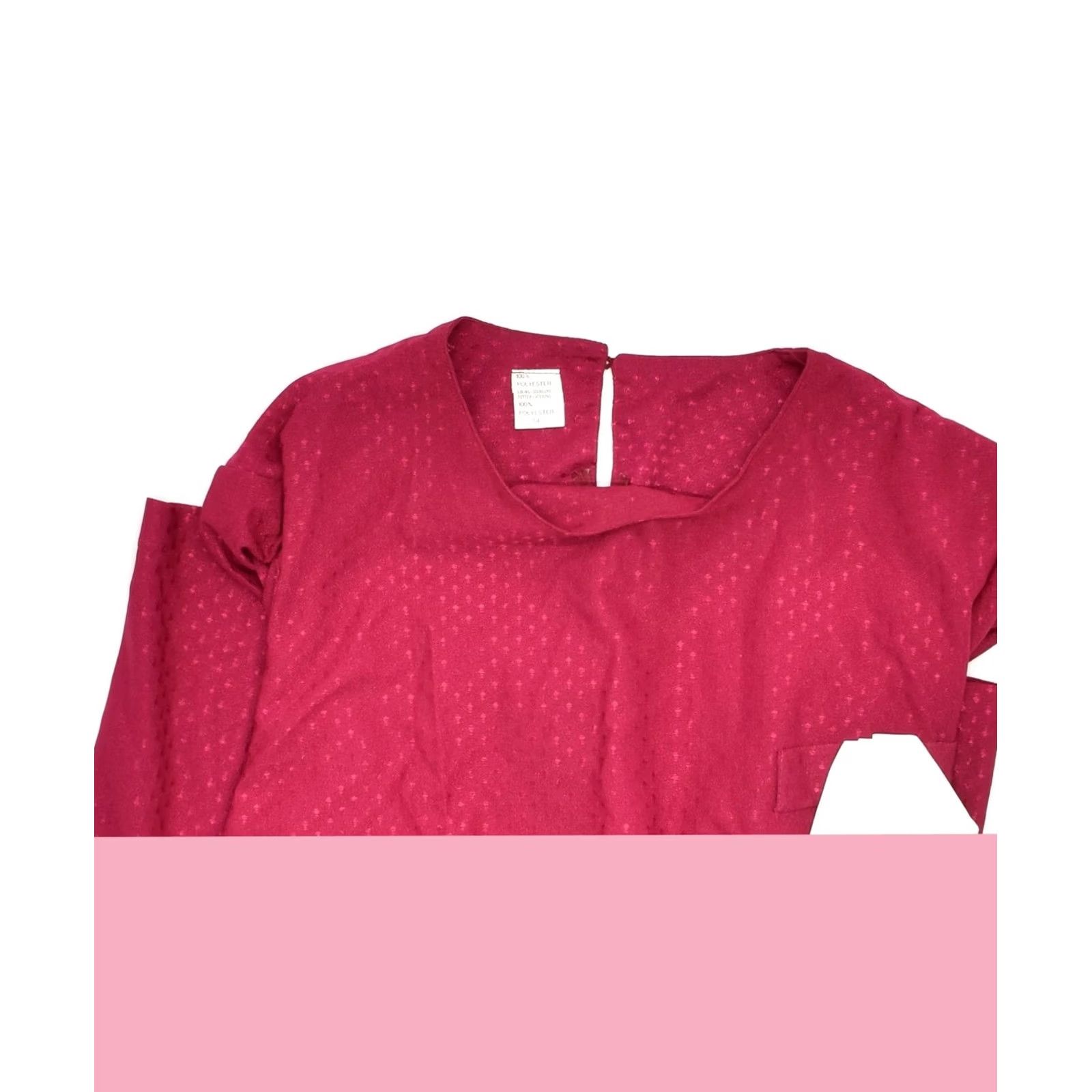 Pinko VINTAGE Womens Tunic Top Pink Polyester IT 54 2XL Size XXL / US 16-18 / IT 52-54 - 3 Thumbnail