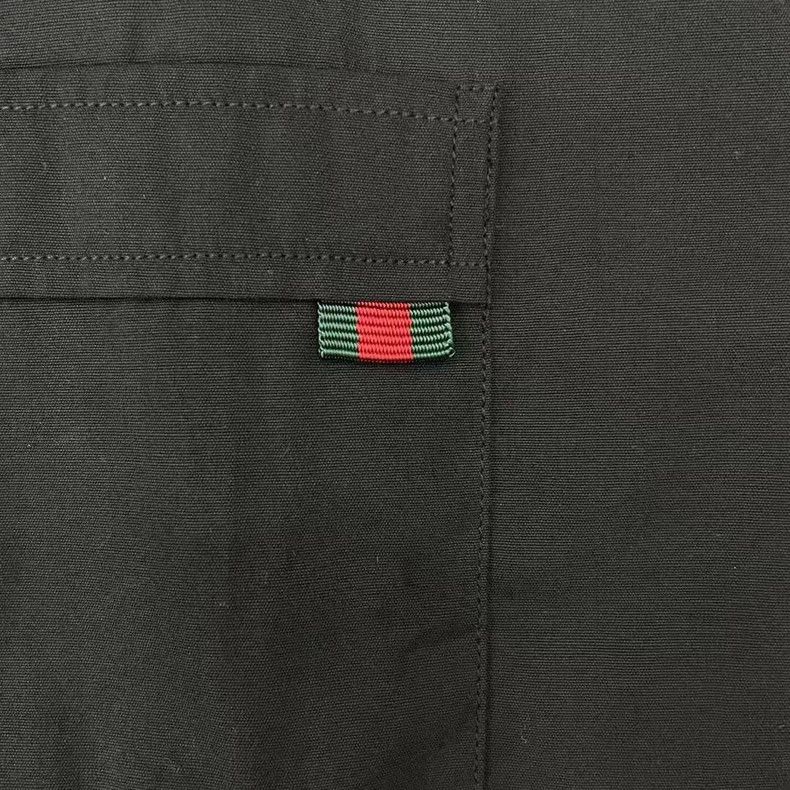 Gucci Gucci Size38 Black shirt with red and green webbing pocket Size US XXS / EU 40 - 6 Thumbnail