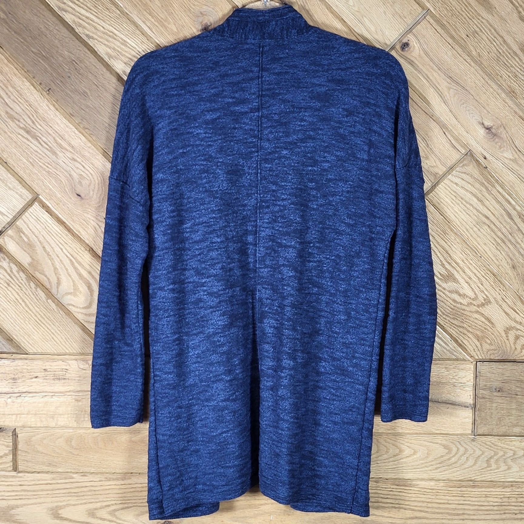J. Jill J. Jill Cardigan Sweater Women XS Open Front Longline Marled Space Dye Blue Size XS / US 0-2 / IT 36-38 - 4 Thumbnail