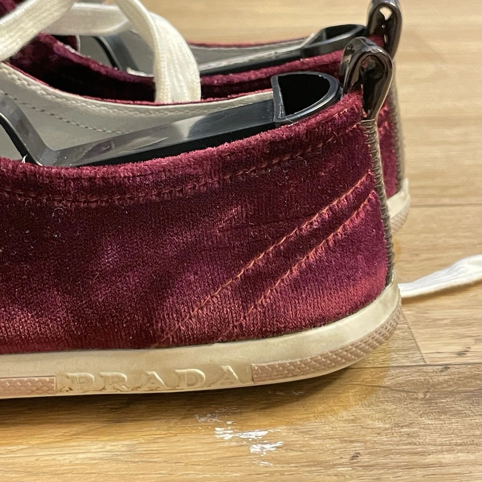 Prada Share Prada Sport Sneakers velvet Low Top Lace Up Cap Toe Size US 6 / IT 36 - 8 Thumbnail