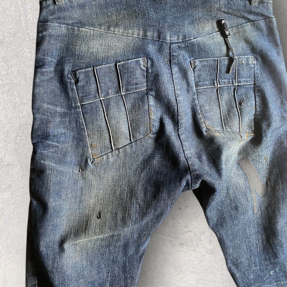 Boris Bidjan Saberi AW21 P13 Tight Fit Dirty Dark Denim Size US 34 / EU 50 - 7 Thumbnail