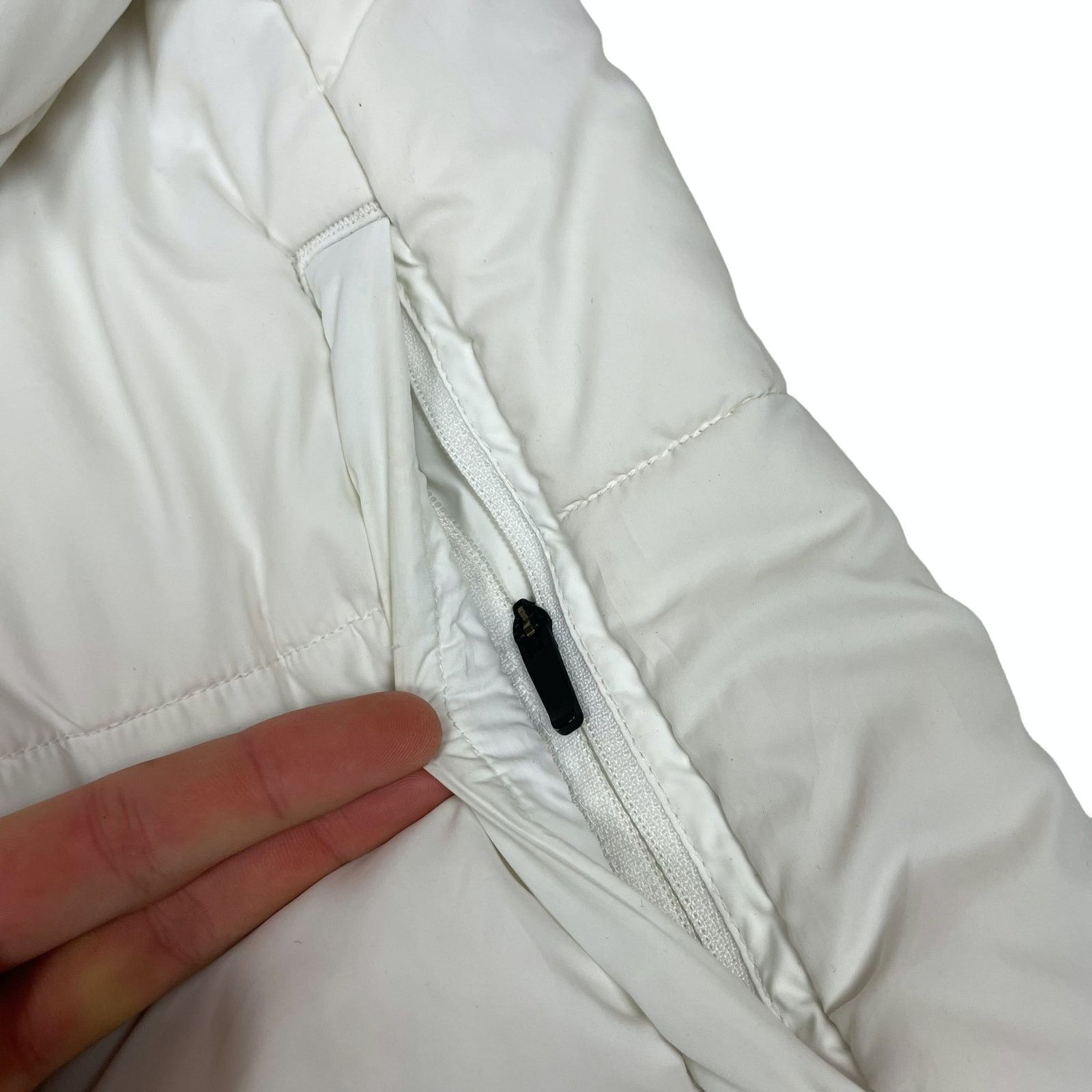 Nike Nike Women's White Polyester Full Zip Puffer Jacket Large Size L / US 10 / IT 46 - 8 Thumbnail