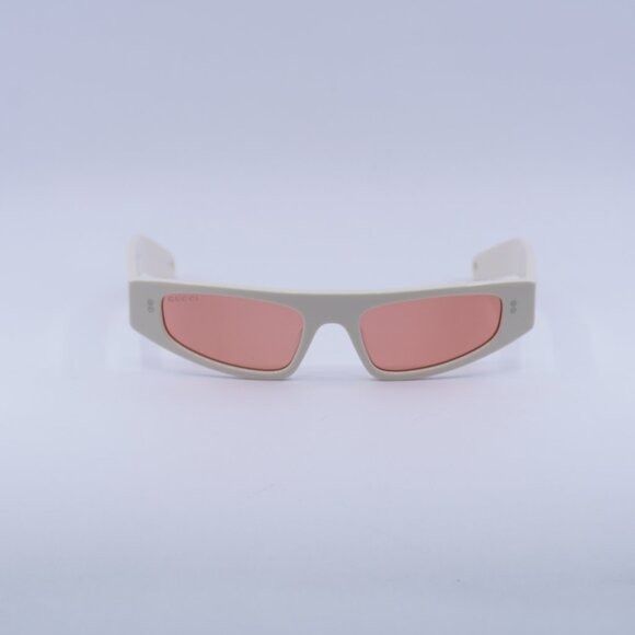 Gucci 🕶️ New Gucci GG1634S 005 Ivory/Red Sunglasses Size ONE SIZE - 3 Thumbnail